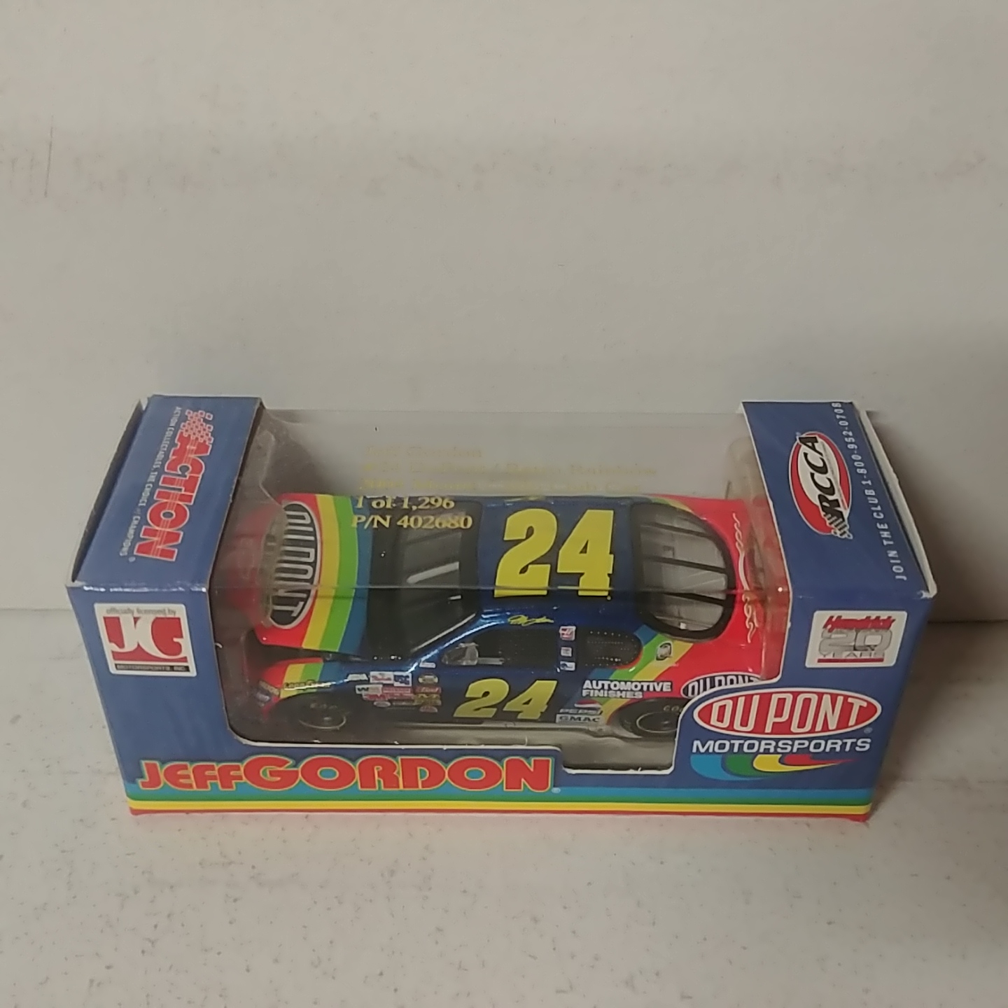 2004 Jeff Gordon 1/64th Dupont "Retro Rainbow" RCCA hood open Monte Carlo