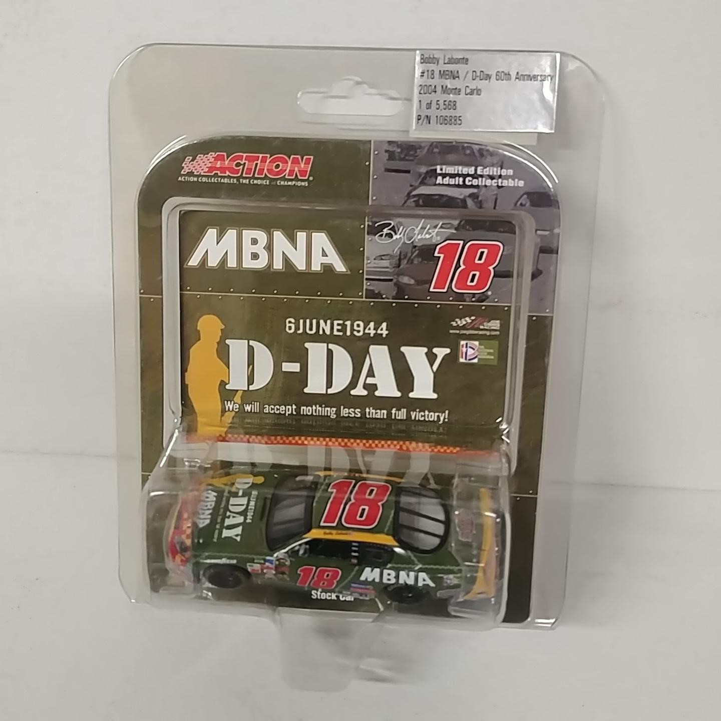 2004 Bobby Labonte 1/64th MBNA D-Day 60th Anniversary" car