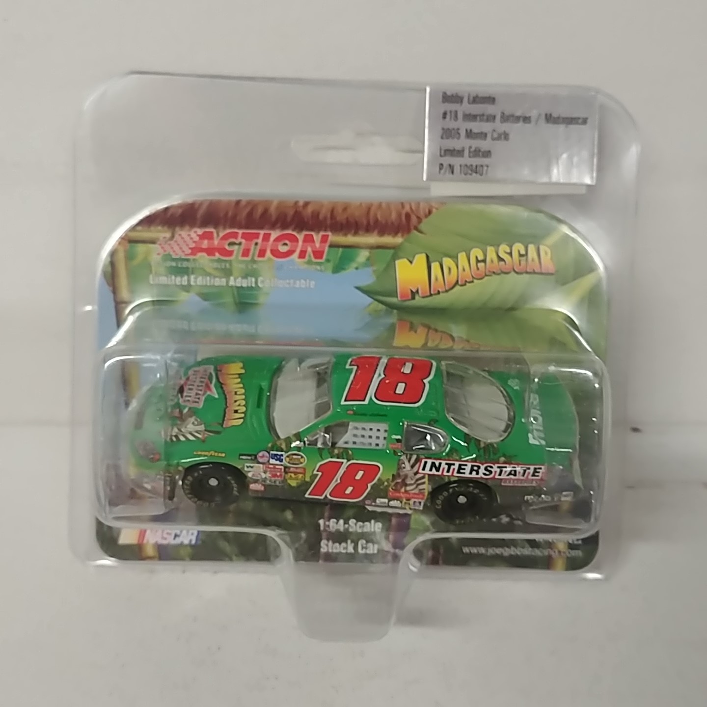 2005 Bobby Labonte 1/64th Interstate Batteries "MADAGASCAR" AP car