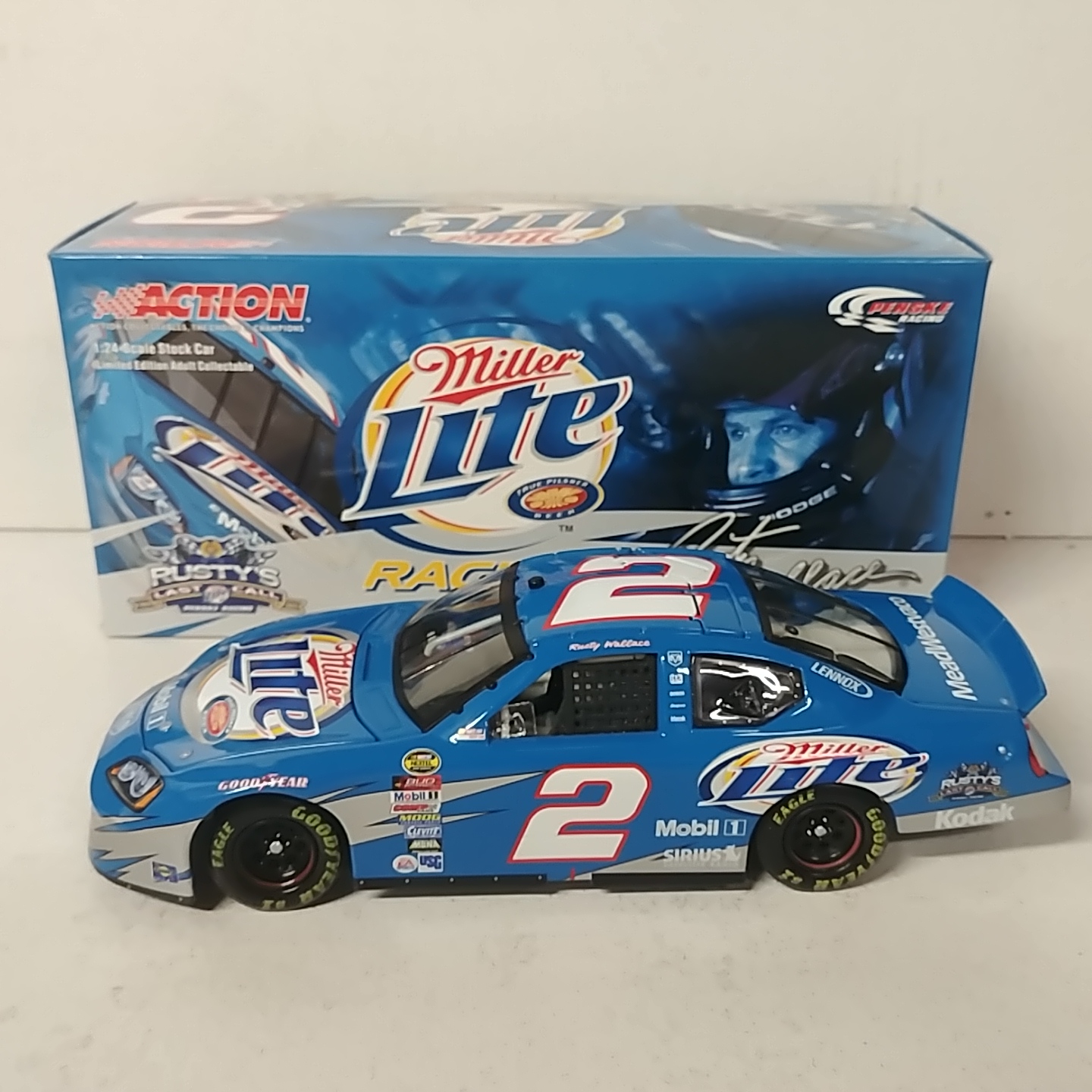 2005 Rusty Wallace 1/24th Miller Lite c/w car