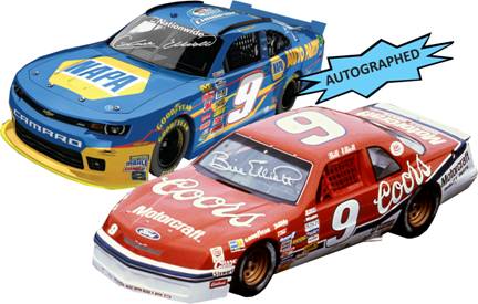 2014 Chase and Bill Elliott 1/24th NAPA and Coors Autographed cars