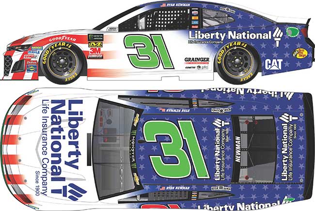 2018 Ryan Newman 1/64th Liberty National "Patriotic" Camaro