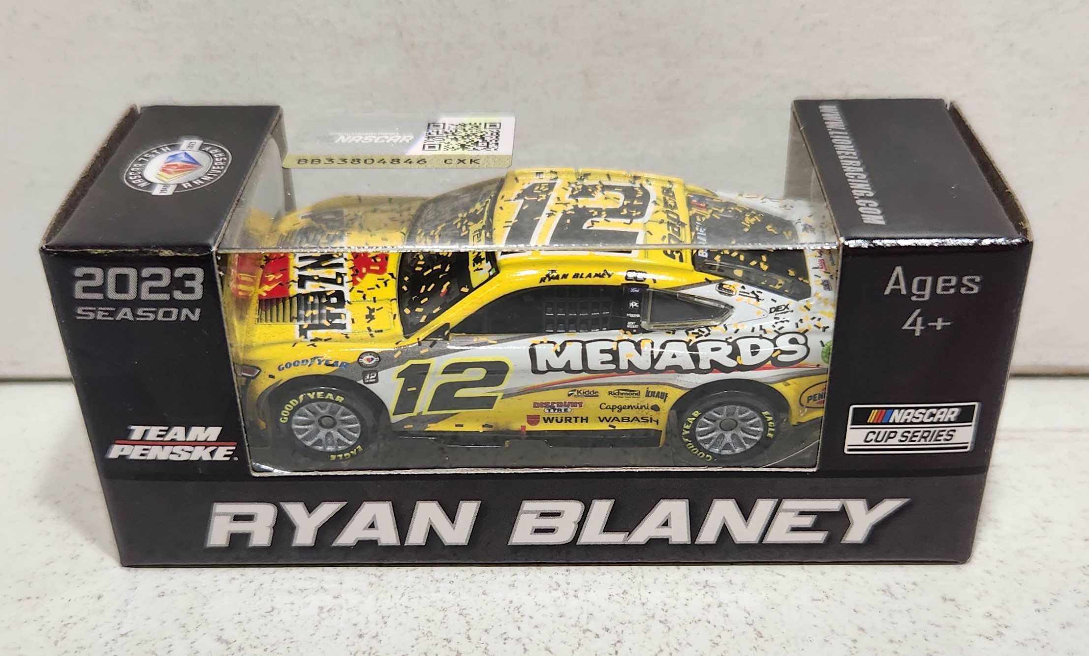 2023 Ryan Blaney 1/64th Menards "Talladega Win" Mustang