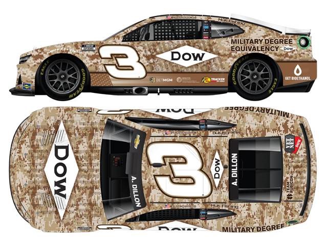 2024 Austin Dillon 1/64th DOW "Salute to Veterans" Camaro