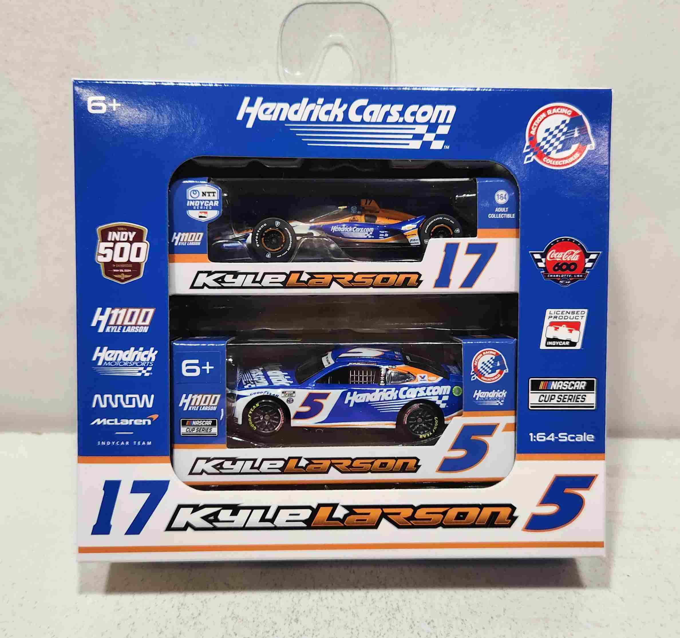 2024 Kyle Larson 1/64th HendrickCars "1100""Qualifing Version" Camaro and Indy car Set