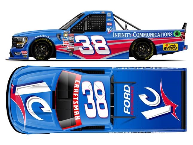 2024 Layne Riggs 1/64th Infinity Communications "Darlington Throwback" Ford F-150