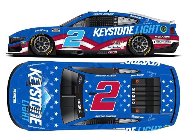 2024 Austin Cindric 1/64th Keystone Light "Summer" Mustang