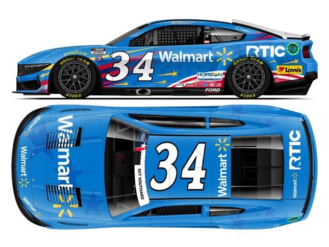 2024 Michael McDowell 1/64th RTIC Coolers "Walmart""Salutes" Mustang