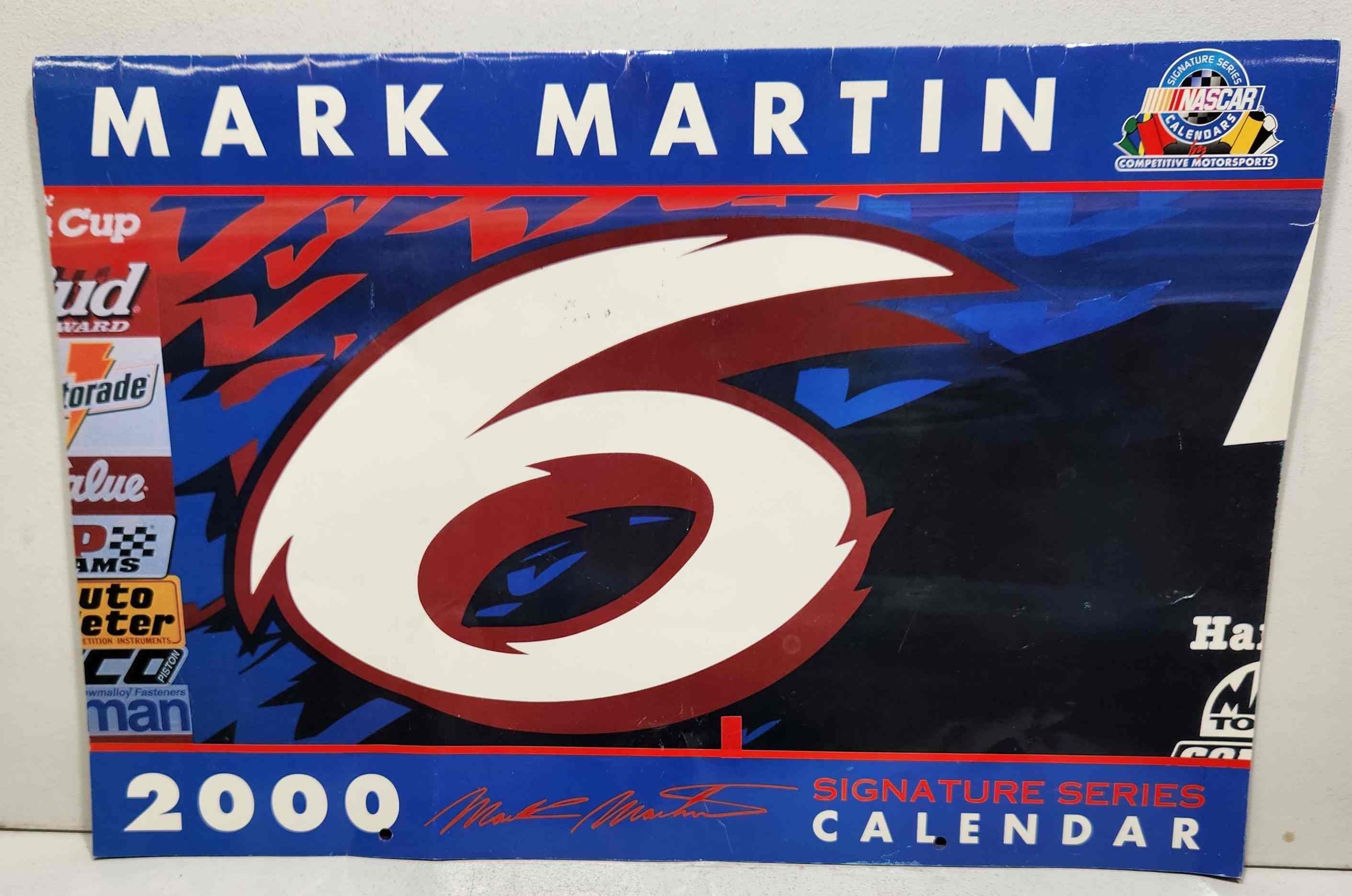 2000 Mark Martin Valvoline 11X16 Calendar