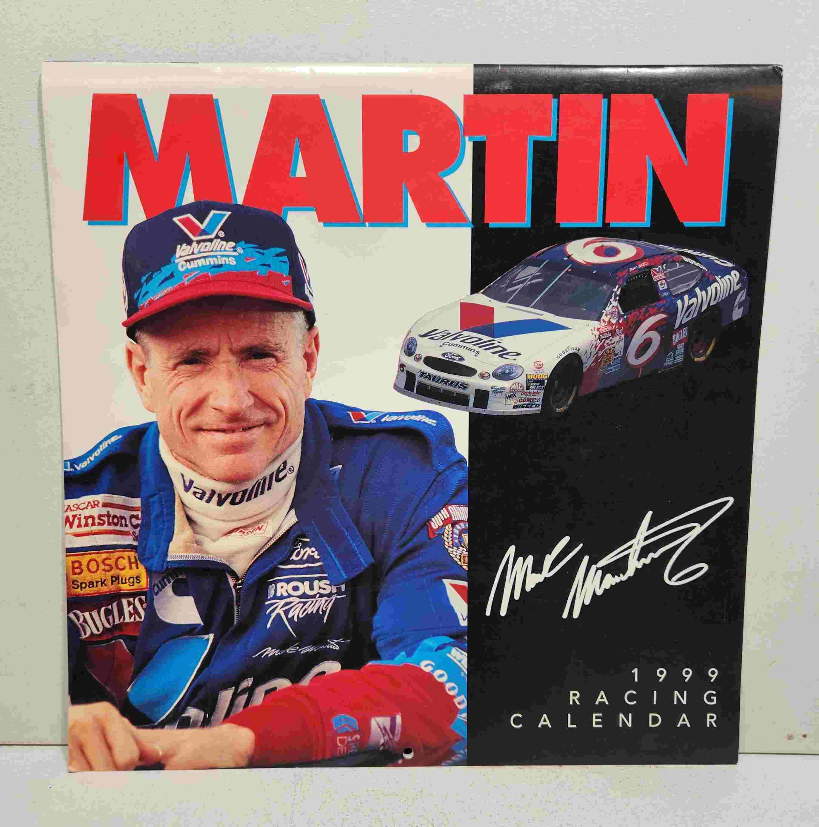 1999 Mark Martin Valvoline 12X12 Calendar