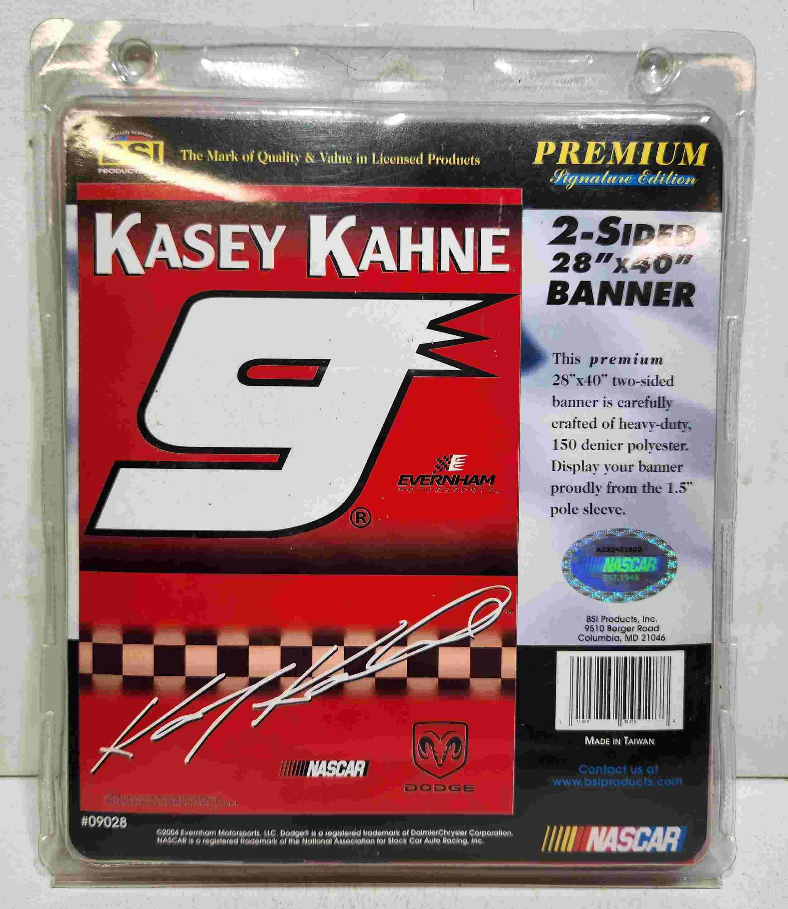 2004 Kasey Kahne 2 Sided Banner