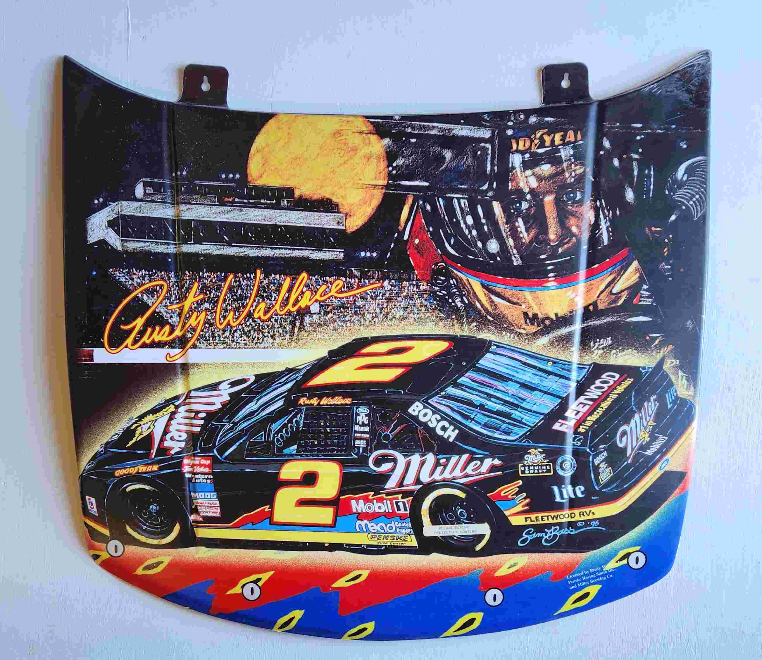 1996 Rusty Wallace 1/4th Miller "Splash" metal hood