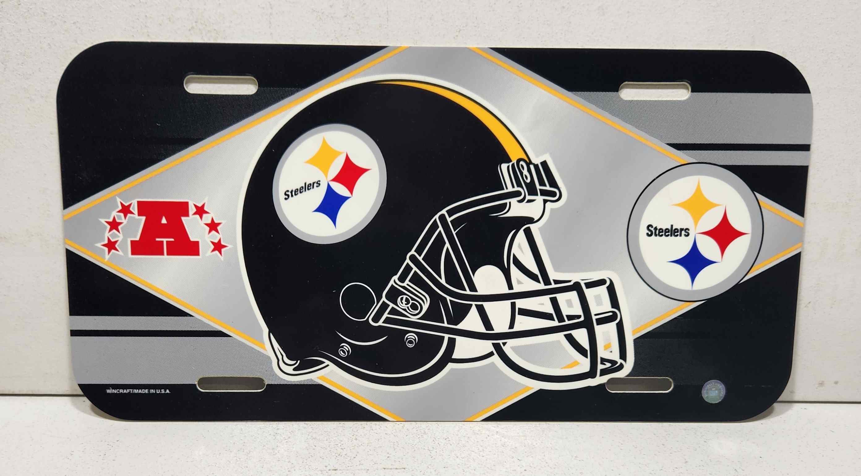 2002 Pittsburgh Steelers plastic license plate