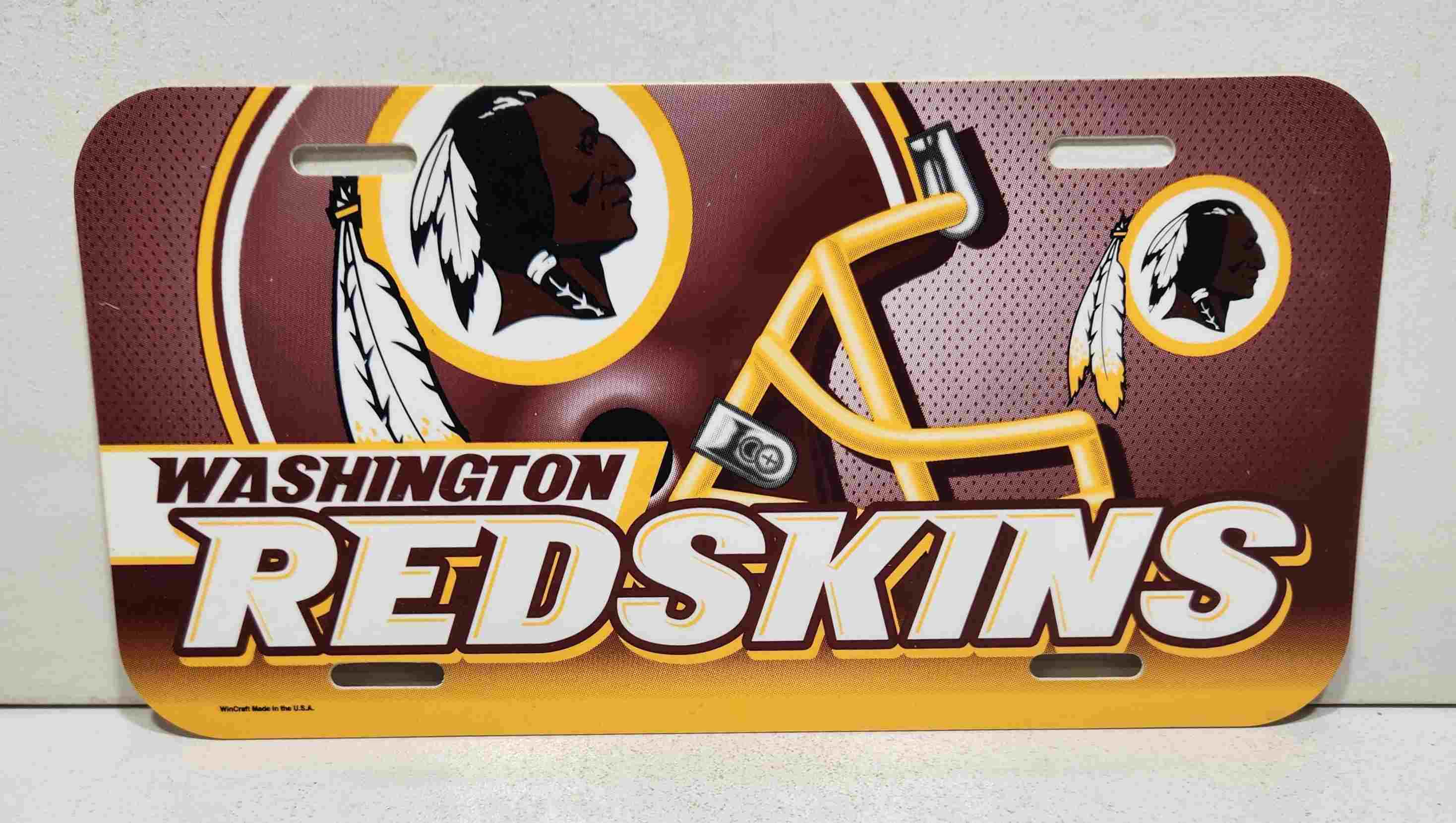 2006 Washington Redskins Plastic License Plate