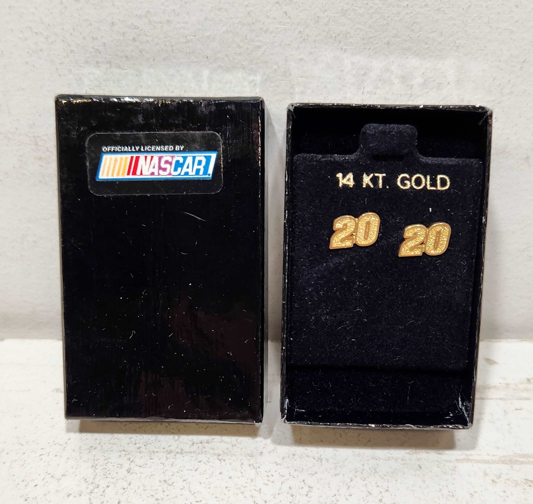 2000 Tony Stewart #20 Montana Silversmiths 14kt Gold Earrings