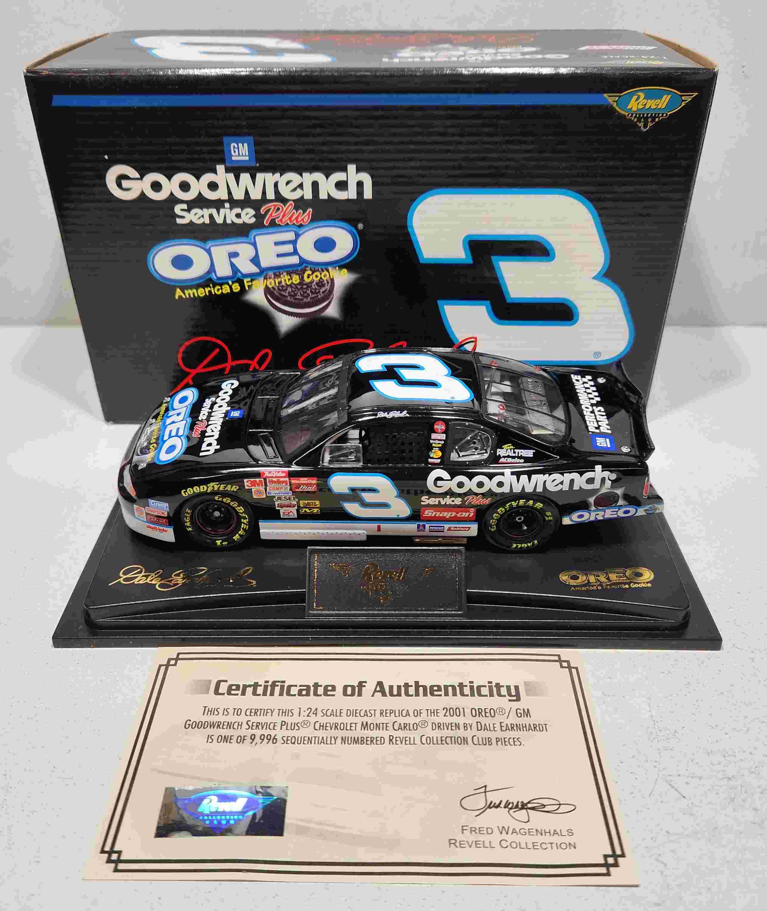 2001 Dale Earnhardt 1/24th GM Goodwrench "Oreo""Budweiser Shootout" Monte Carlo