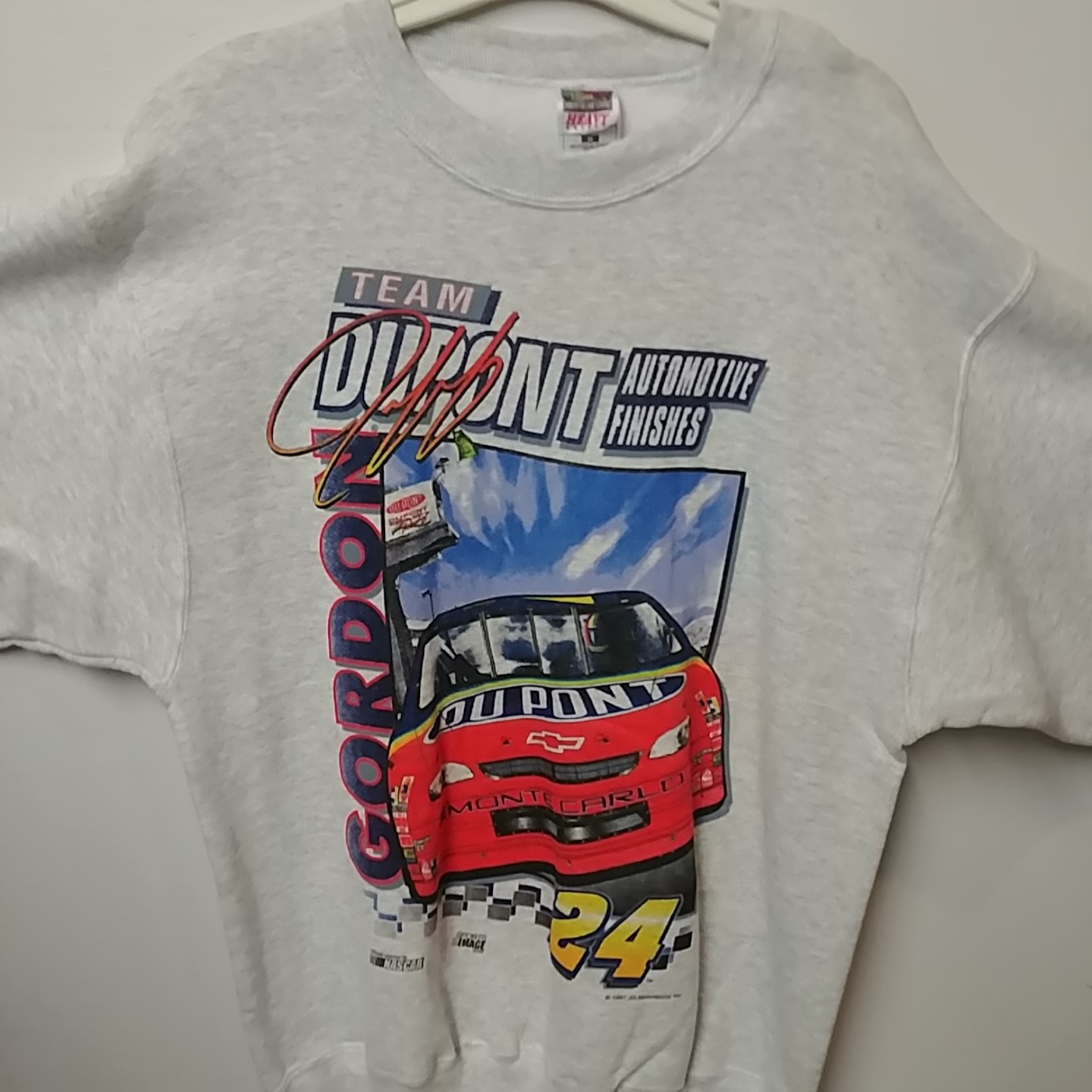 1997 Jeff Gordon Dupont "Check List" sweatshirt