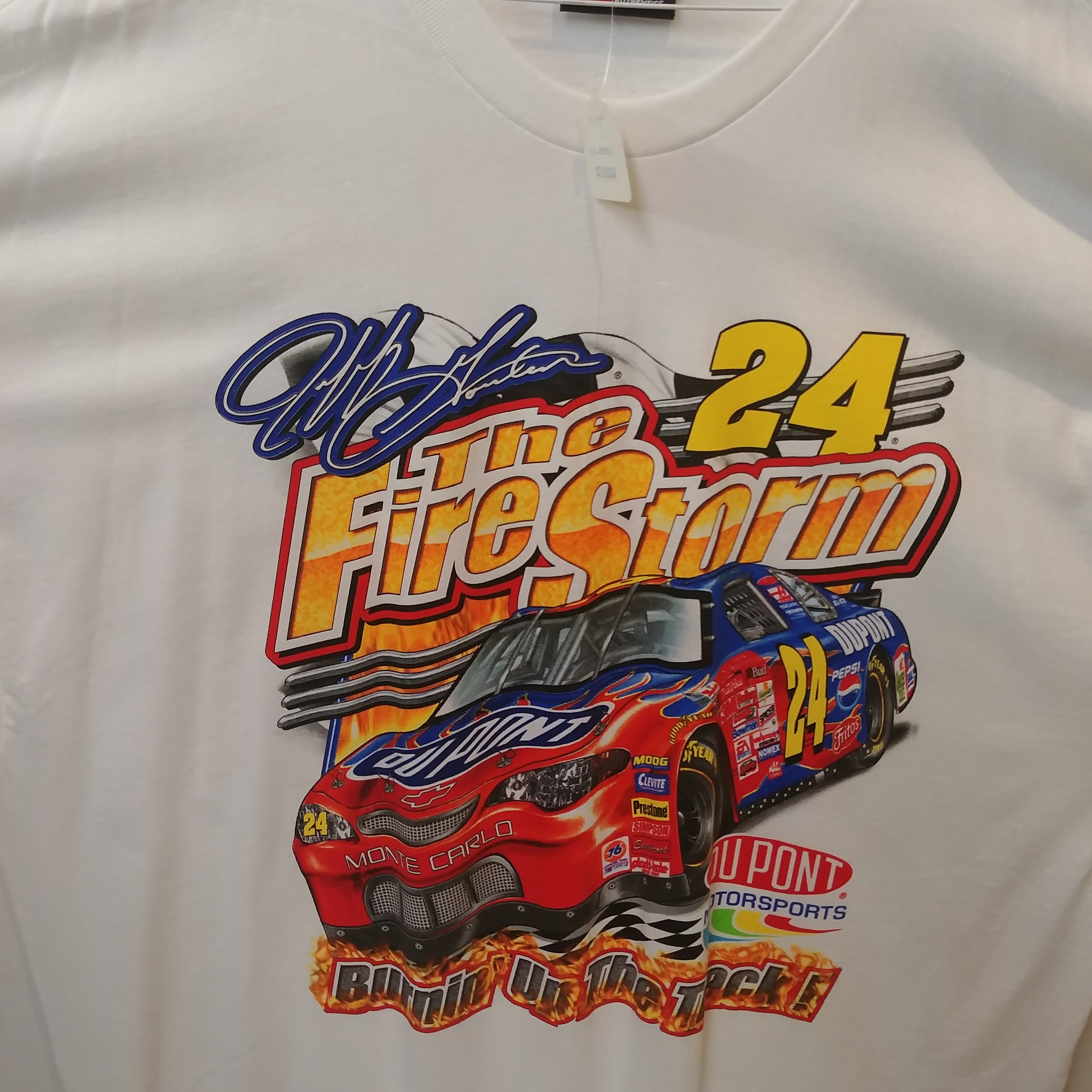 2001 Jeff Gordon Dupont "Burnin' Up the Track" tee