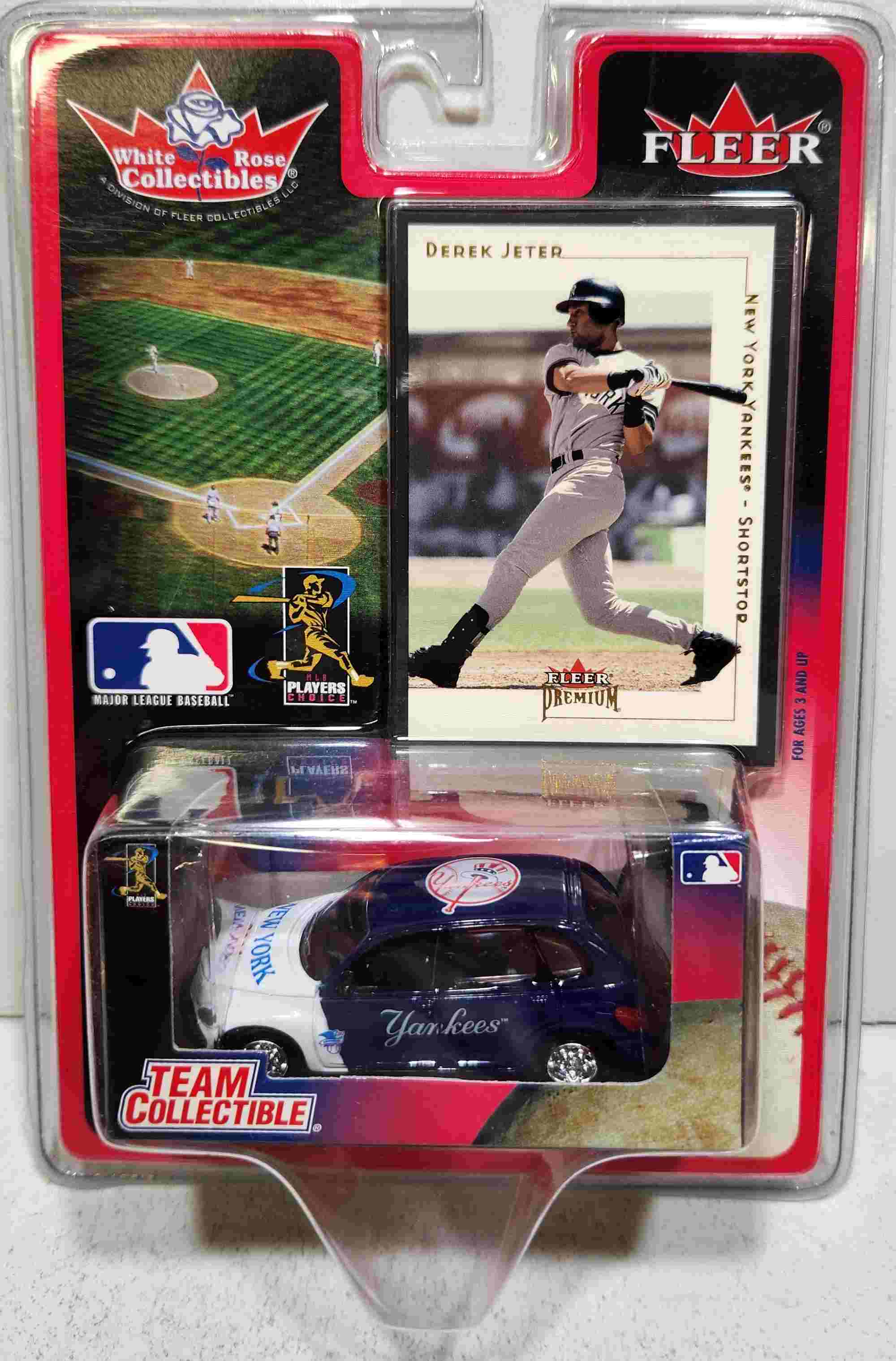2001 NY Yankees 1/64th PT Cruiser with Derek Jeter trading card