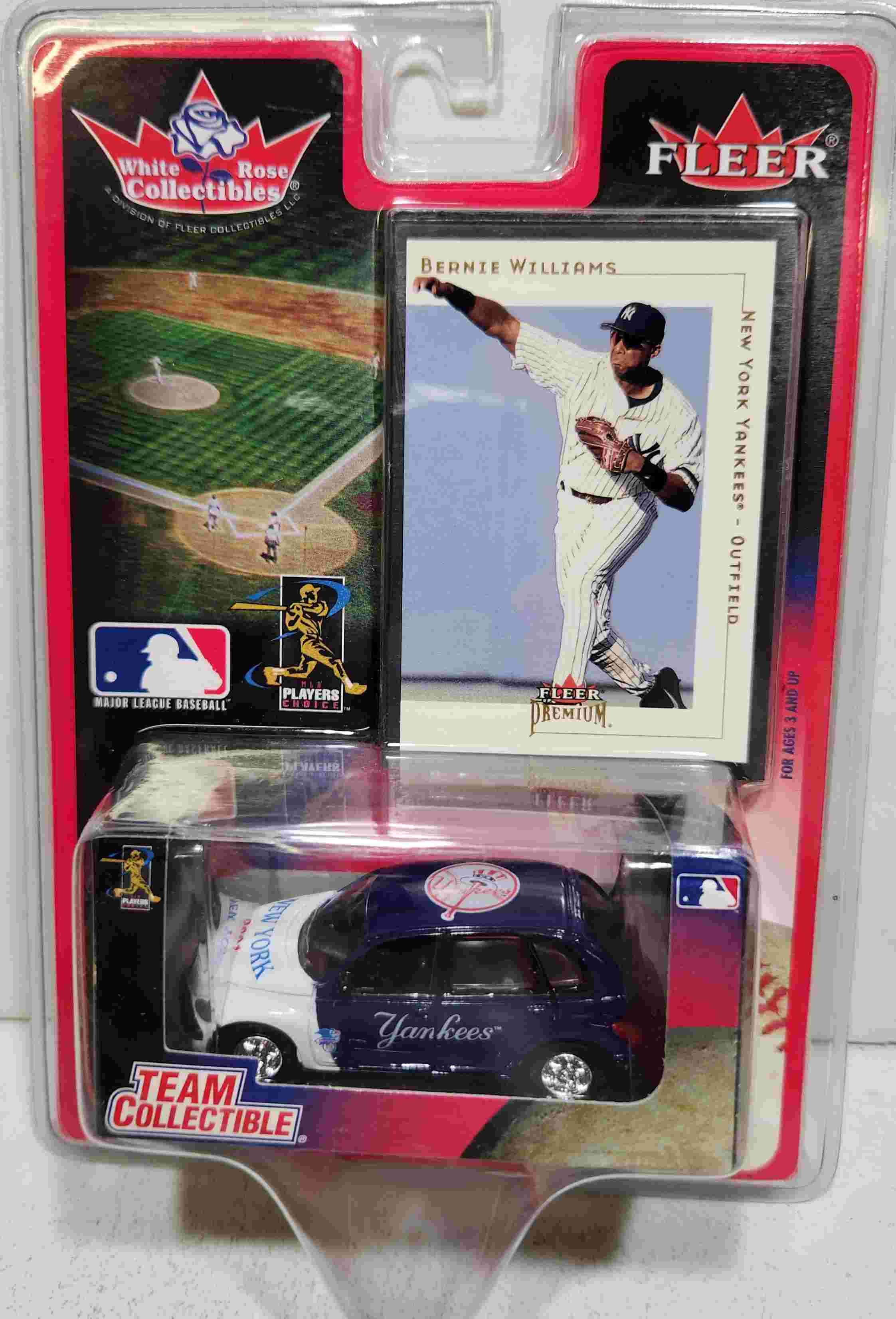2001 NY Yankees 1/64th PT Cruiser with Bernie Williams trading card