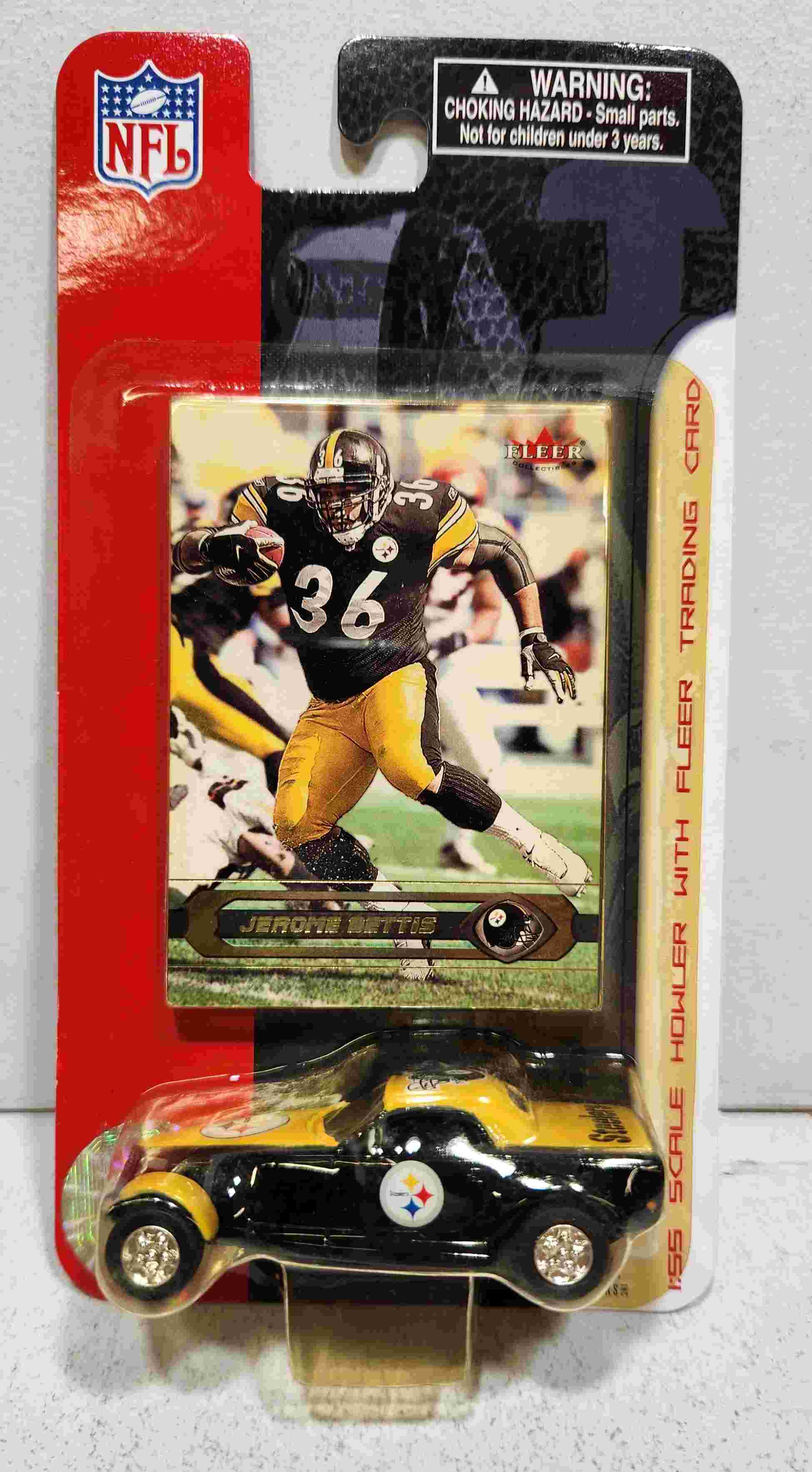 2002 Pittsburgh Steelers 1/55th Chrysler Howler with Jerome Bettis trading card