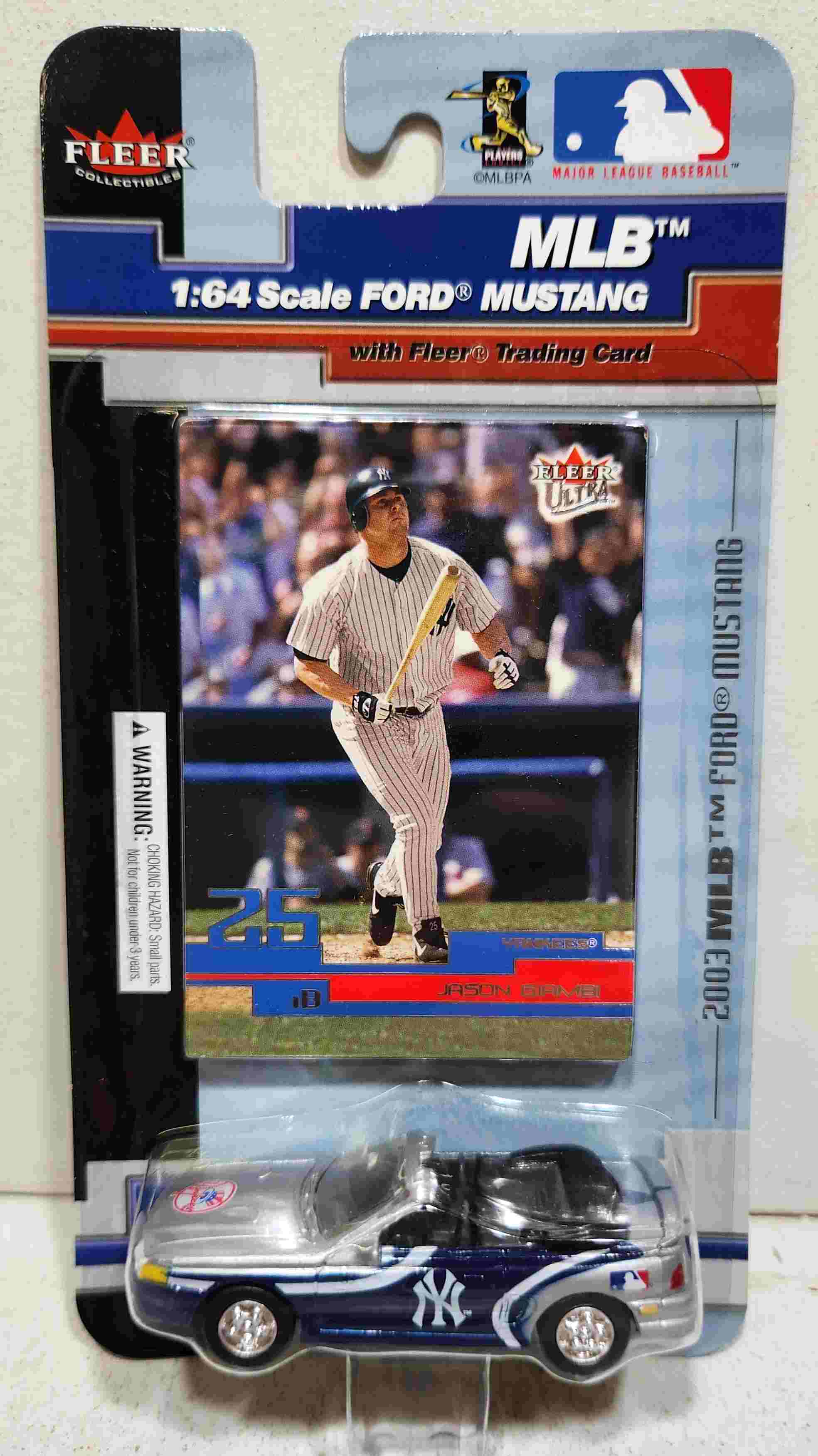 2003 NY Yankees 1/64th Mustang with Jason Giambi trading card