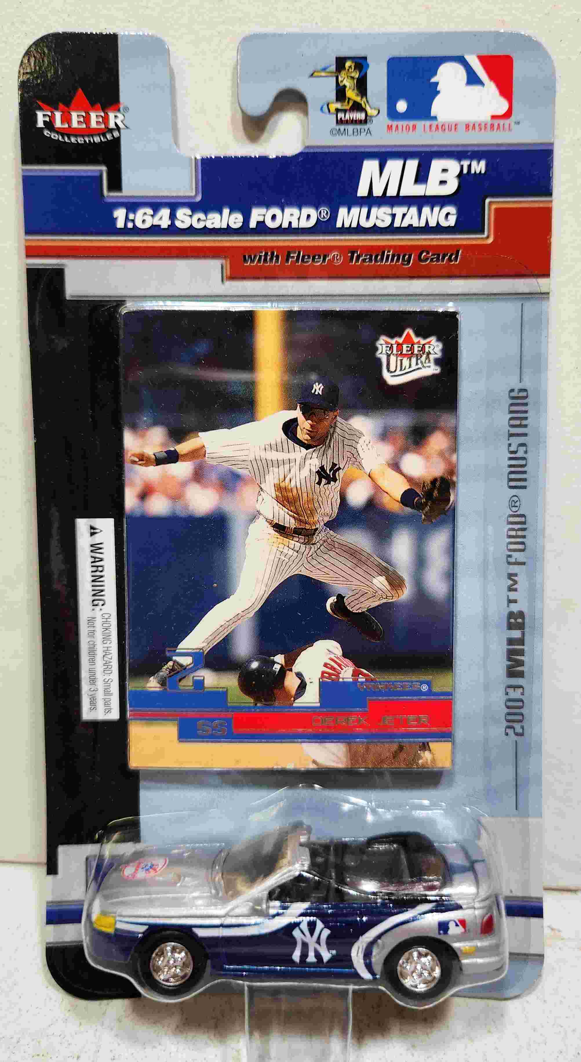2003 NY Yankees 1/64th Mustang with Derek Jeter trading card
