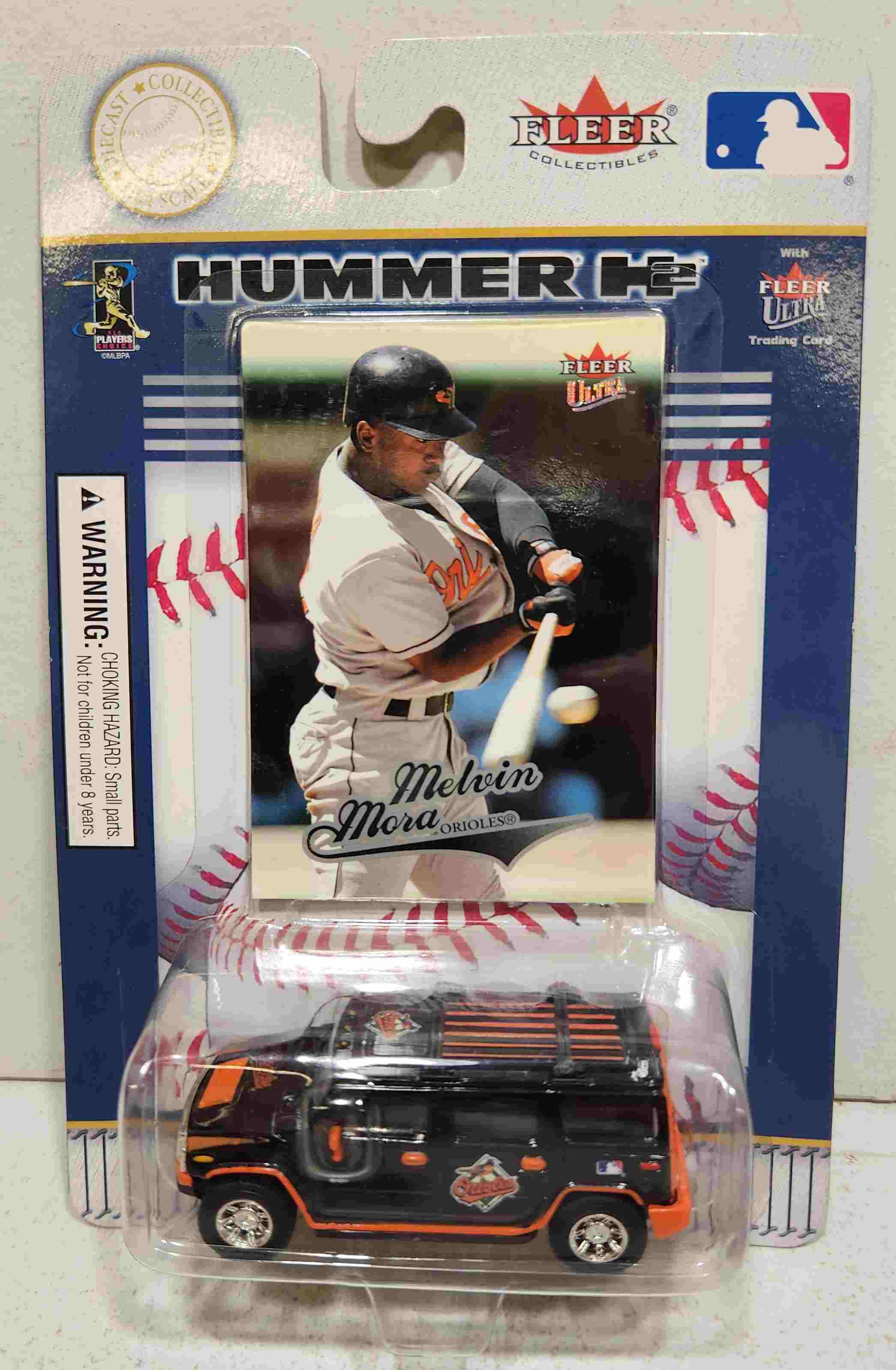 2004 Balitmore Orioles 1/64th Hummer with Melvin Mora trading card