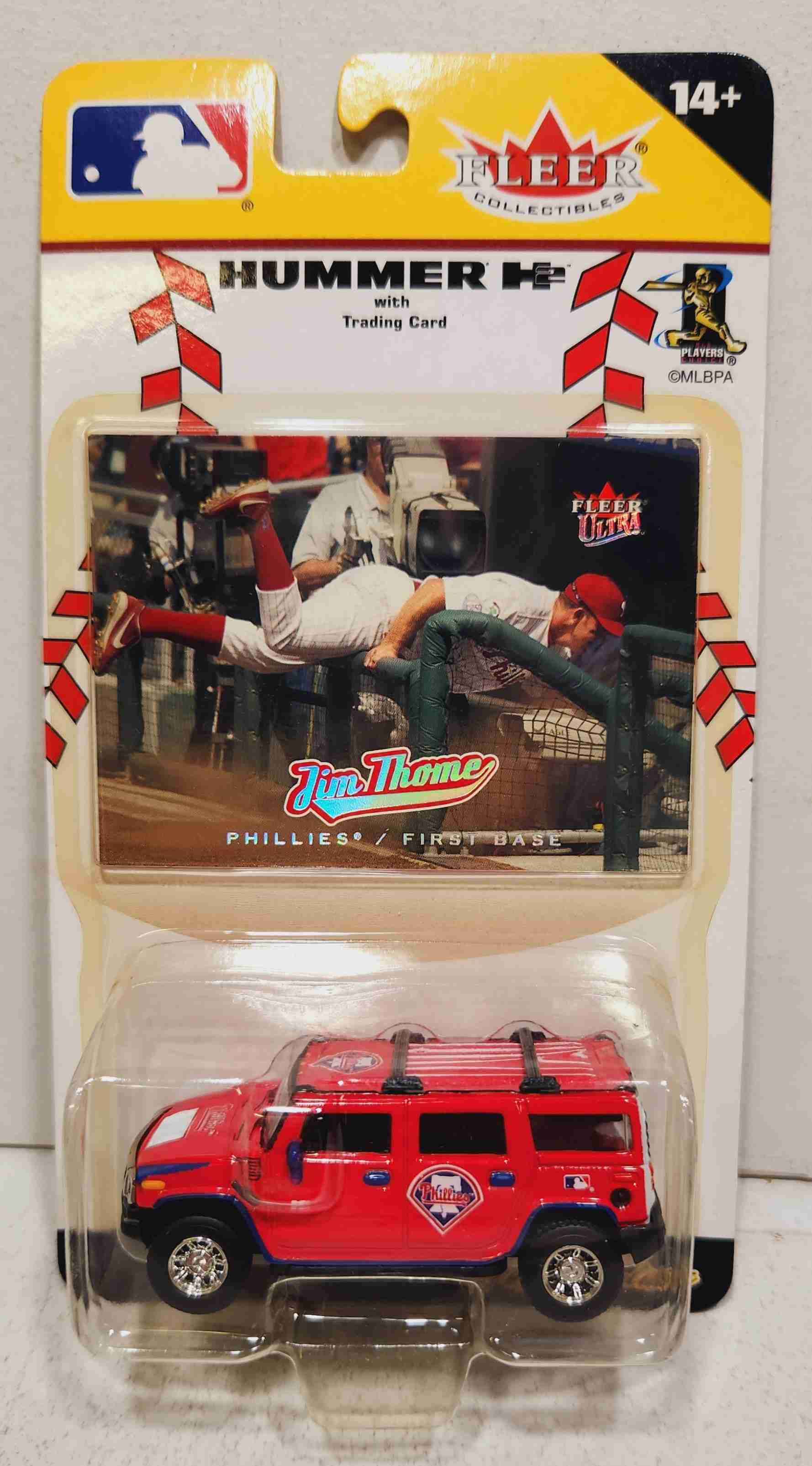 2005 Philadelphia Phillies 1/64th Hummer with Jim Thome trading card