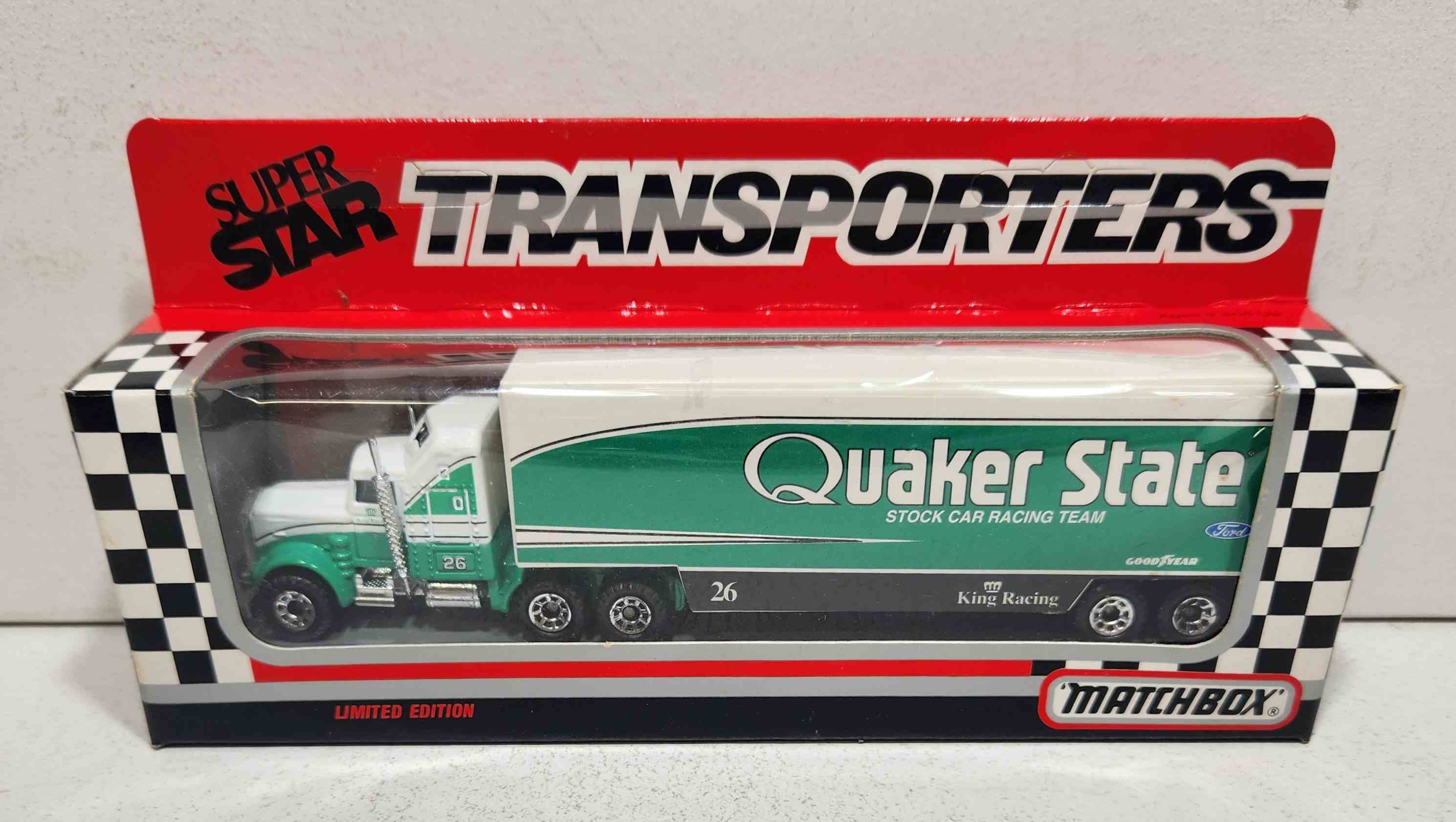 1992 Brett Bodine 1/87th Quaker State Transporter